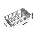 thumbnail image 3 of Cesta de palillos de acero inoxidable | Soporte para vajilla escurridor de cocina | Compartimentos extraíbles | Organizador de utensilios | Caja de almacenamiento multiusos | Plata | 29.5x15x6cm | 1, 3 of 6