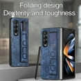 thumbnail image 6 of K-Lion for Samsung Galaxy Z Fold 4 Slim Case, Folding Design Wristband Ring Pen Holder Anti-Slip Strip Drop Protection Shockproof Case for Samsung Galaxy Z Fold4 6.7 inch,Blue, 6 of 9
