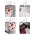 thumbnail image 2 of Fuzoiu Christmas Snowman With Hat Print Tissue Box Cover Holder, Square Leather Tissue Box,PU Leather Decorative Organizer for Tabletop, Bathroom, Car, Office, 2 of 7