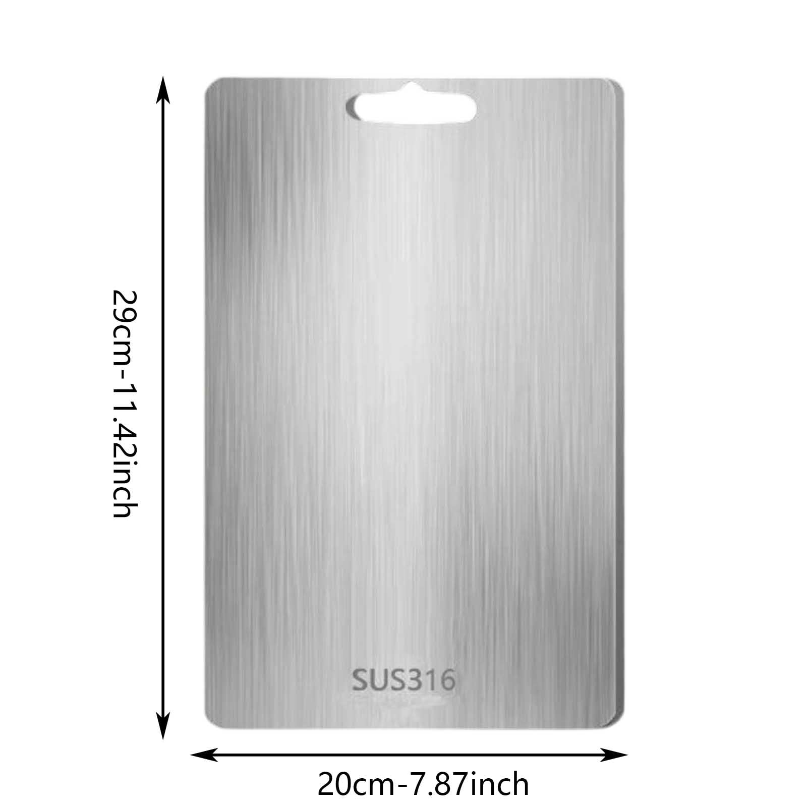 304 Stainless Steel Cutting Board, Double Sided Chopping Board Thick Cutting Mat Home Kitchen Cutting Mat for Food Prep 18x12Inch