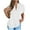 White, variant on Timegard Top for Women Stand Collar V Neck Drop Shoulder Loose Casual Short Sleeve Tee Top Solid Color