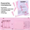 thumbnail image 4 of Pink ABS Plastic Musical Learning Toy: Battery-Powered Electronic Keyboard with Microphone for Toddlers & Kids, Educational Cartoon Musical Instrument, ASTM/EN71 Certified Children's Playtime Toy,, 4 of 6