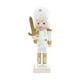 thumbnail image 4 of Set 4 Cascanueces De Madera 13cm Blanco Y Dorado Navideños, 4 of 6