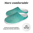 thumbnail image 6 of Daiia Teal Turquoise1 Print Women’s Fuzzy Slippers Memory Foam Lightweight House Shoes Cozy Loafer Flannel House Shoes-46/47, 6 of 7