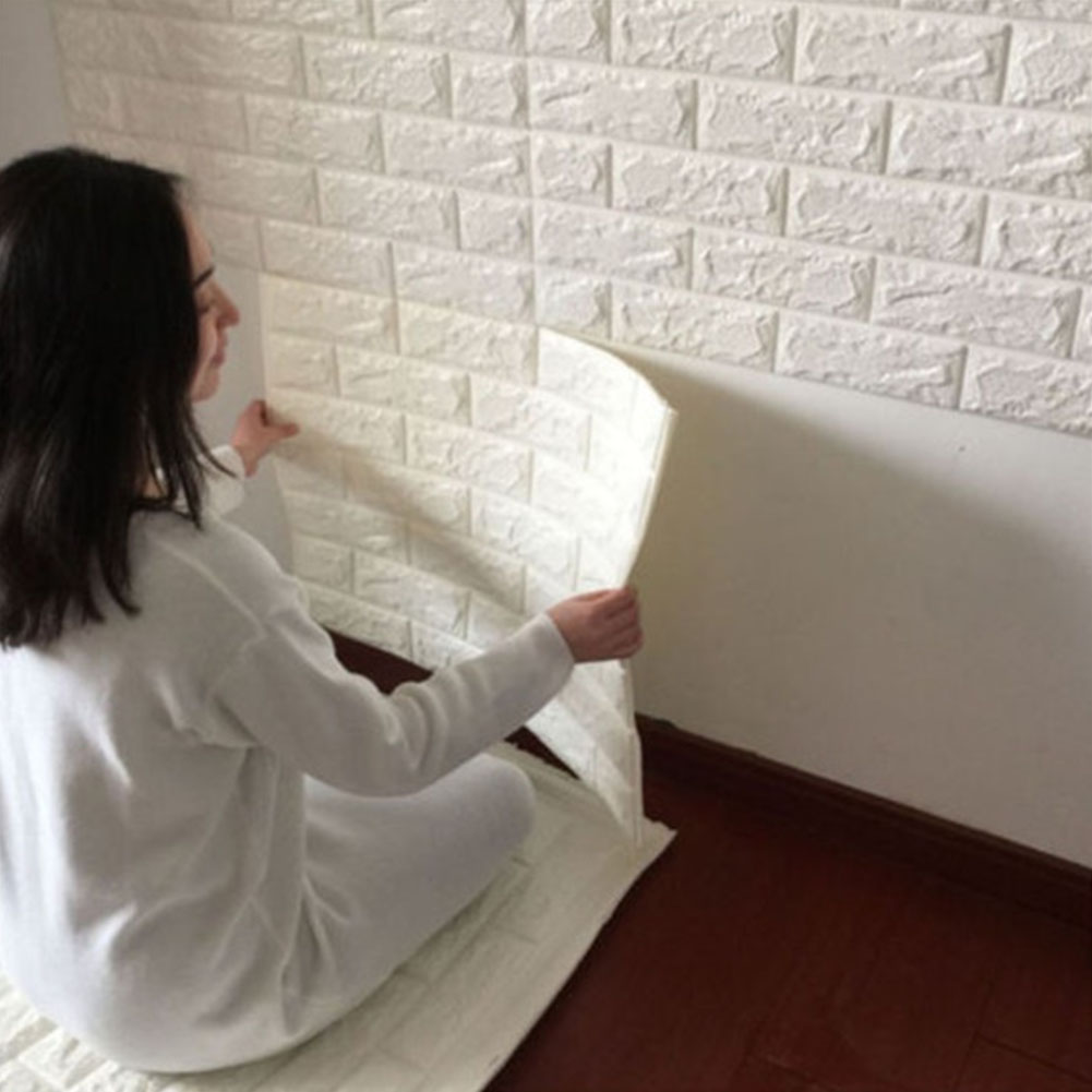3D Waterproof Brick Grain Self-adhesive Heat insulation Sound Absorbing  Foam Wall Sticker