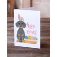 thumbnail image 2 of Blue and Tan Dachshund Easter Greeting Cards and Envelopes Pack of 8 7 in x 5 in, 2 of 3