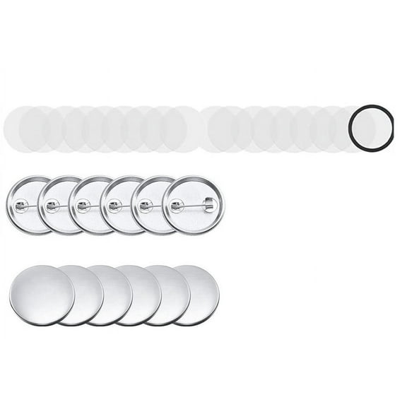 200Pcs Badges Button Maker Machine Part, Blank Pin Badges Making Supplies ,Beginner-Friendly