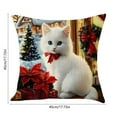 thumbnail image 3 of Christmas Cats Faux 3D Print Pillow Cover Holiday Theme Decor Sofa Throw Pillowcase Multicolor Options 18x18 Inch Festive Home Accent, 3 of 5