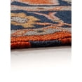 thumbnail image 6 of Rugsotic Carpets Hand Knotted Wool & Silk Eco-Friendly Oriental 5'x8' Area Rugs Rectangle Dark Orange Navy Classic Traditional Design High Pile Indoor Handmade Rug for Living Room, Bedroom AF0112, 6 of 7