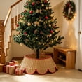 thumbnail image 5 of Qocolcyl Extra Large Rattan Christmas Tree Collar Basket - Rustic Handcrafted Christmas Tree Stand Cover Woven Tree Skirt Collar Christmas Tree Decoration Farmhouse Indoor Decorations for Home, 5 of 7