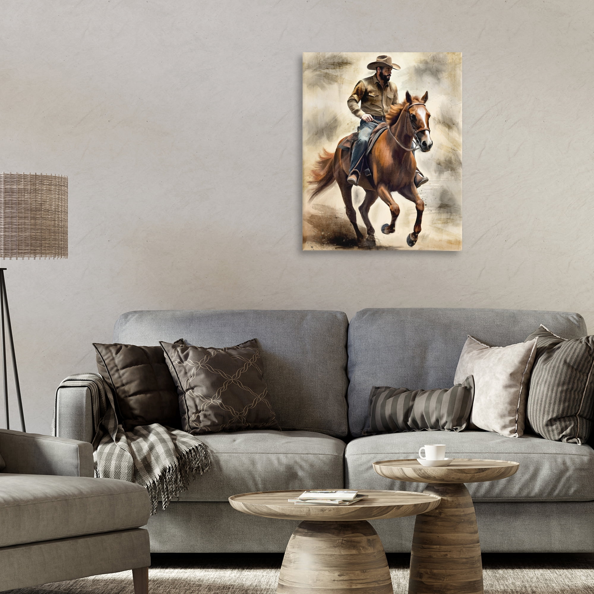 Stupell Industries Gallop Horse & Cowboy Canvas Wall Art, design by Kim Allen