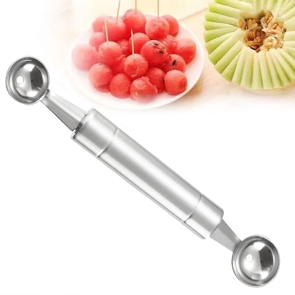 FXMLRLK 1 Pc Double Ended Headed Fruit Icecream Ball Spoon Melon Baller Parisienne Scoop