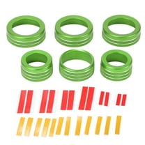 Unique Bargains AC Headlight Media Switch Knob Cover Interior Trim for Jeep Wrangler 18-23 Aluminum Alloy Green 6 Pcs