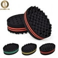 thumbnail image 2 of New Double-Sided Magic Twisted Hairbrush Sponge Fashion Styling Oval Dual Use Perforated Curly Sponge Wave Roll Washable Tool, 2 of 9
