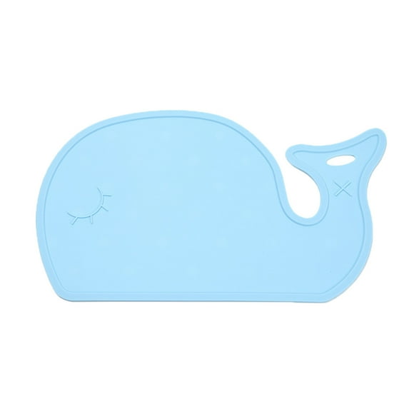 1pc Silicone Placemat Cartoon Whale Table Mat Child Dinning Mat (Random Color)