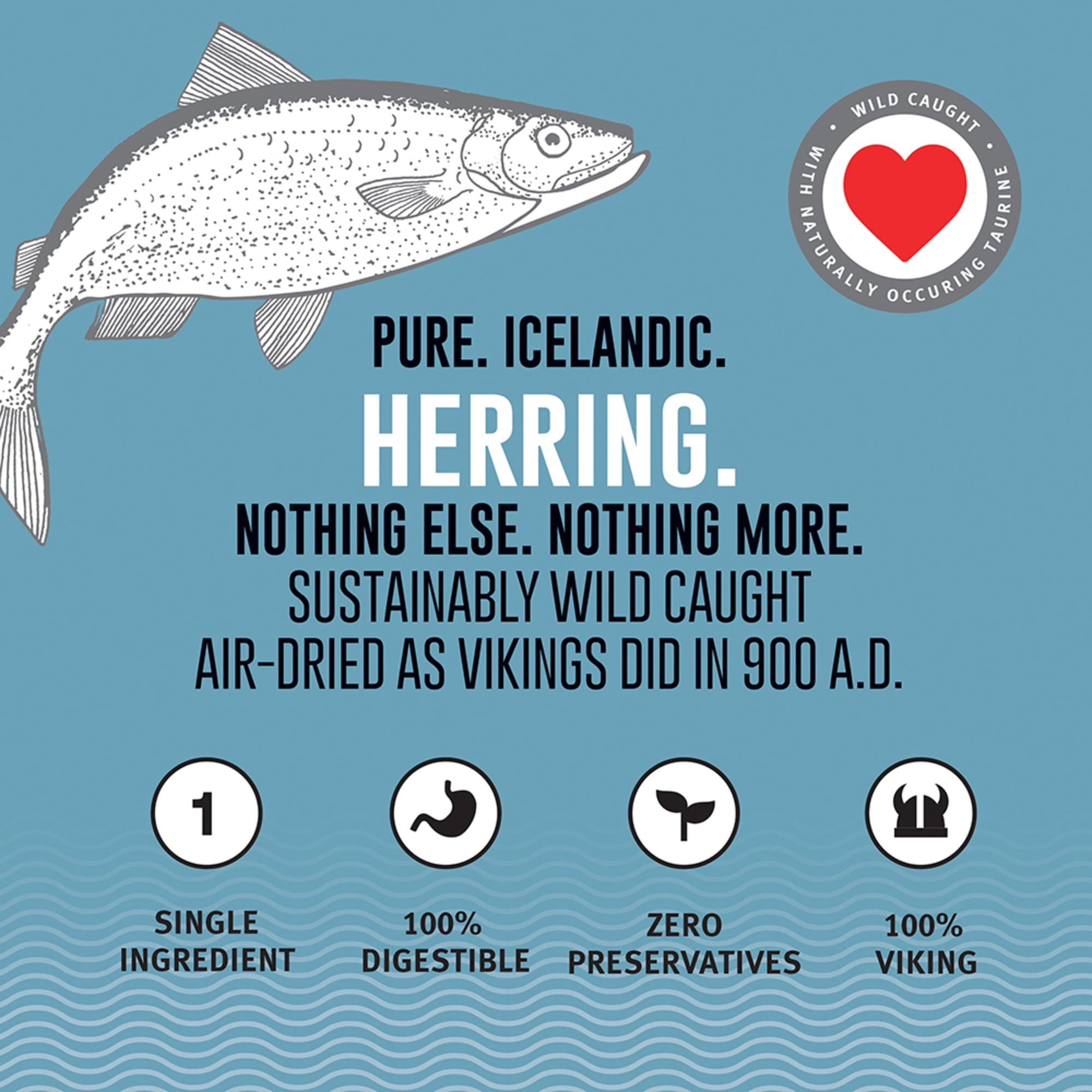 Icelandic+ Whole Fish Herring - 9oz Bag - Dog Treats, Pure Wild-Caught Air-Dried Fish, Single Ingredient Snack, Pet Chew, Just The Fish Nothing Else