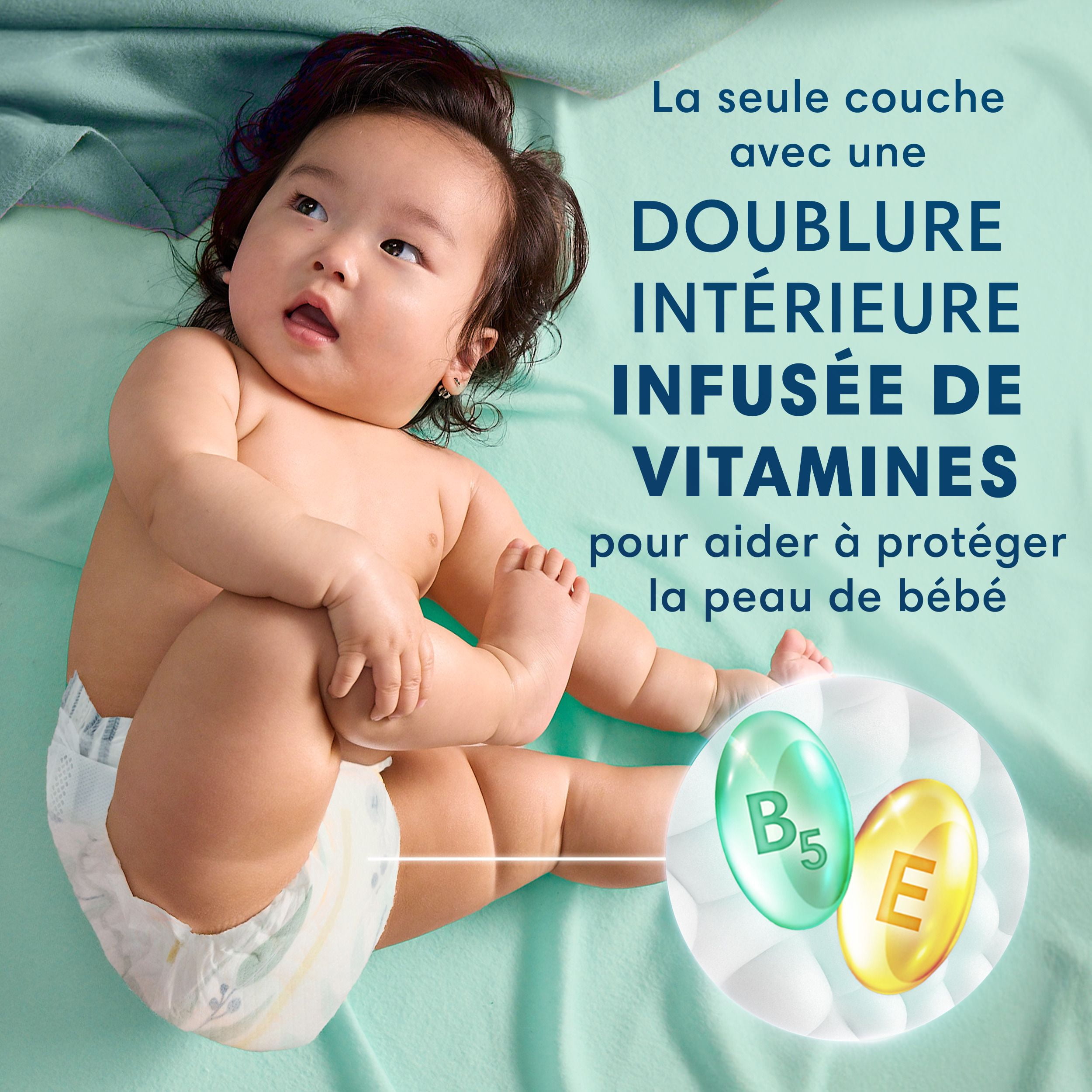 Pampers Pure Baby Diapers, Size 2 (12-18 lbs), 186, Up to 100% Leakproof, Premium Hypoallergenic Soft Diapers