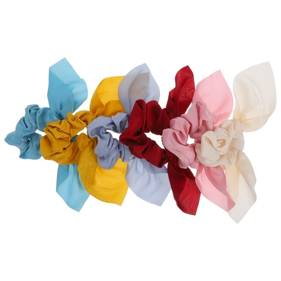 PENIKOKO 6Pcs Hair Rings Soft Material Assorted Color Ponytail Holder Hair Accessories