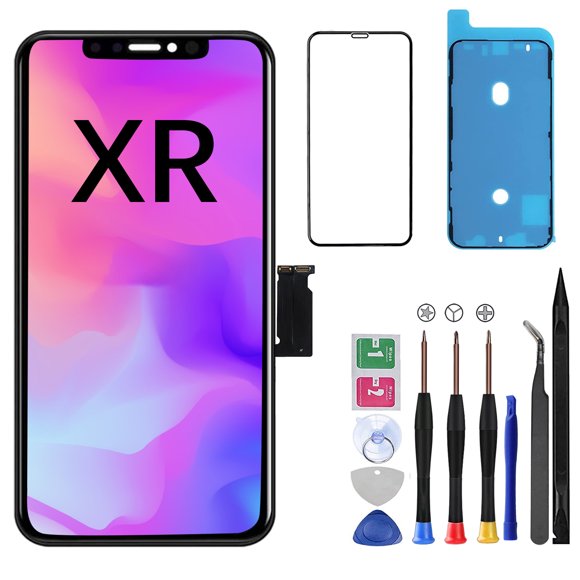 Lakshaygandi Screen Replacement Full Assembly With Repair Tools Kit For iPhone XR 6.1 Inch