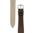 thumbnail image 2 of HIRSCH Diamond Calf Untextured Leather Watch Strap - Brown Band / Silver Buckle - XL - 16mm, 2 of 6