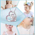 thumbnail image 3 of Collar de unicornio para niños, lindos accesorios de diamantes coloridos para niñas, 3 of 5