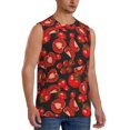thumbnail image 2 of Balery Tomato Camisetas sin mangas para hombre, absorbe la humedad y protege contra el mal olor.-Small, 2 of 7
