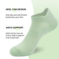 thumbnail image 5 of SERISIMPLE Women Thin Bamboo Ankle Sock Low Cut No Show Running Arch Support Socks 5 Pairs (Green, Medium), 5 of 6