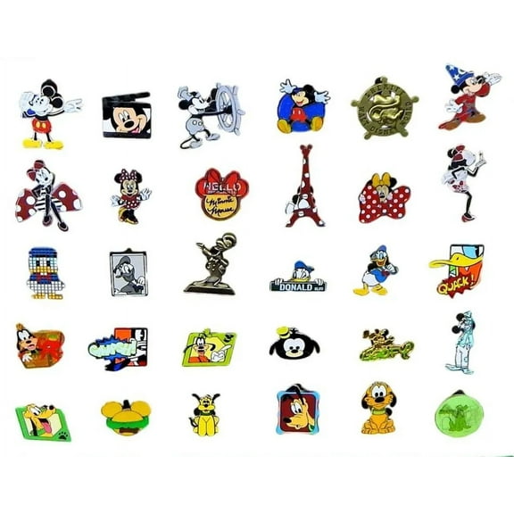 Fab Five Character Themed 5 Pin Set ~ Disney Park Trading Pins