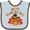 Blue and Chocolate, variant on Inktastic Happy Thanksgiving Cute Turkey in Pilgrim Hat Boys or Girls Baby Bib