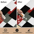 thumbnail image 6 of Red Black Kitchen Rugs Mats Set of 2 Cushioned Anti Fatigue Kitchen Floor Mat White and Grey Geometric PVC Non-Slip Waterproof Comfort Standing Mats for Kitchen Office, 17"x 47"+17"x 28", 6 of 6