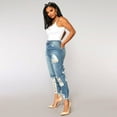 thumbnail image 6 of Fjofpr Clearance Sale Deal Ripped Jeans for Women Plus Size Clearance Women High Waisted Skinny Hole Stretch Slim Pants Calf Length, 6 of 9