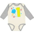 thumbnail image 3 of Inktastic Ice Cream First Birthday in Blue Boys or Girls Long Sleeve Baby Bodysuit, 3 of 5