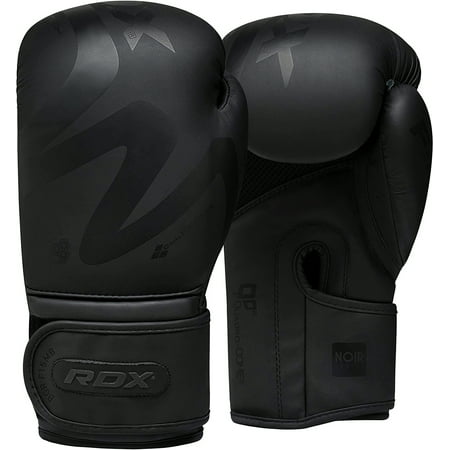 RDX Boxing Gloves, Training Bag Gloves , Sparring Muay Thai Kickboxing Mitts, Unisex, Black,12oz