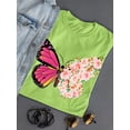 thumbnail image 3 of Flower Butterfly T-Shirt Women -Smartprints Designs, Female Small, 3 of 4