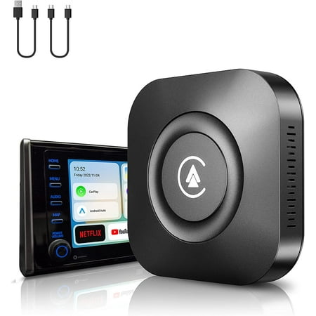 Wireless Carplay Android Auto Adapter with Netflix & YouTube, 2023 HDMI Dongle