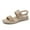A Beige, variant on Women's Surff Art-Webbing Back-Strap Sandal Wedge Sandals Open Toe Casual Platform Sandals