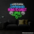 thumbnail image 3 of Glowneon Home Is Where Someone Runs To Greet You Open Neon Sign, Welcome OPEN Pet Shop Clinic Spa, 3 of 5