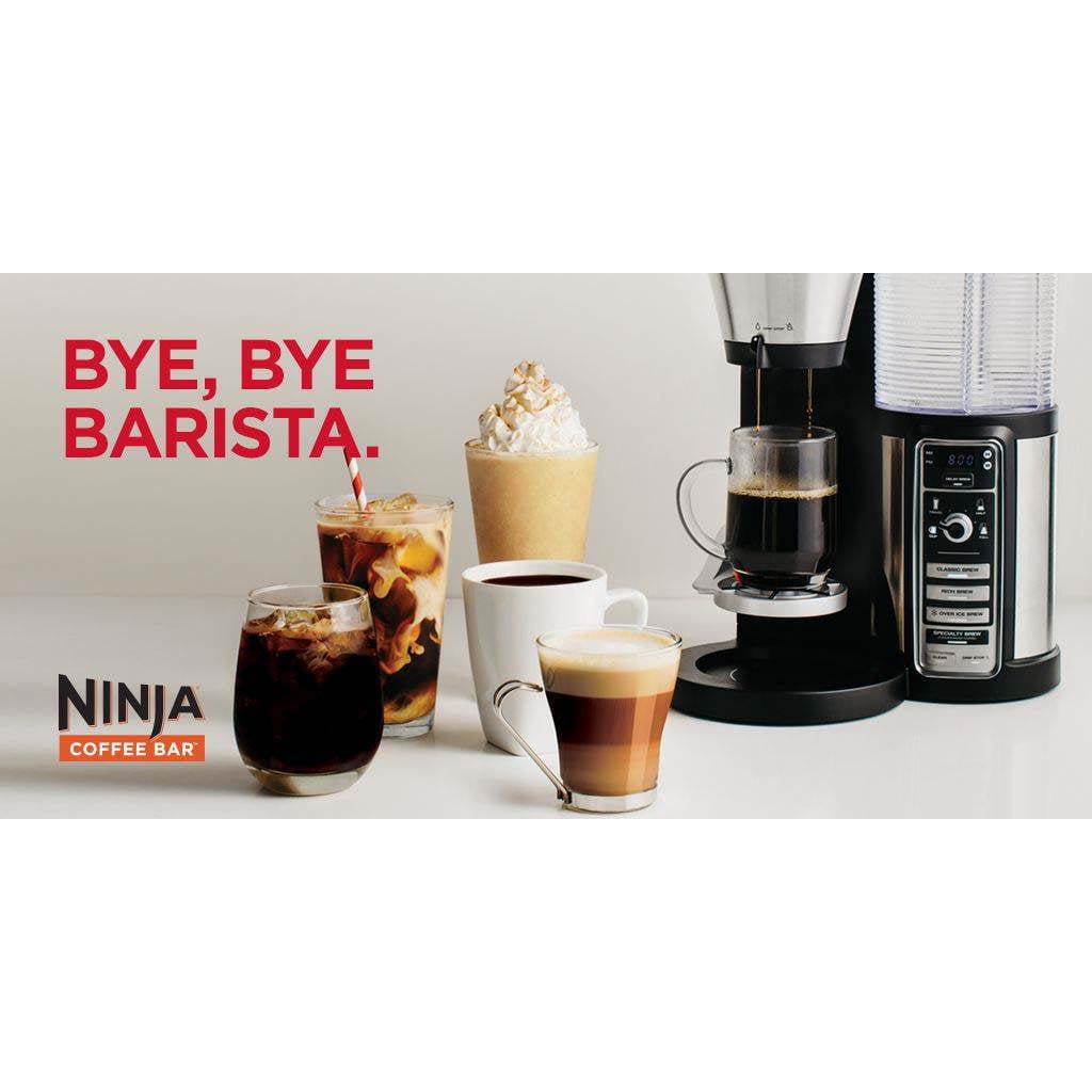 Ninja Coffee Brewer + 100 Coffehouse Recipe Book Guide + 14 Ounce Cup (2  Pack) 