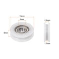 thumbnail image 2 of 2 Pack U Type Groove Pulley Nylon Coated Roller Bearing 5x19x6mm U Groove Guide Wheel for Doors Window, 2 of 5