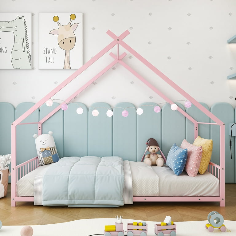 【tak】ベッド Ktaxon Twin Size Floor Bed for Kids, Solid Metal Montessori Floor