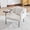 Beige, variant on Leisure Lounge Relaxing Chair with Small Table & Back Pillow, Modern Upholstered Single Sofa with Metal Legs & Side Pockets for Living Room, Bedroom & Garden,khaki