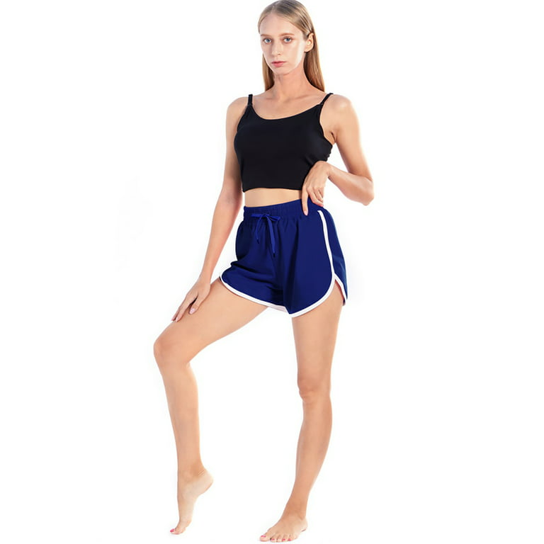 Womens Athletic Gym Dolphin Shorts Mid Rise Running Yoga Fitness Elastic  Pants Summer Sports Workout Lounge Shorts : : Clothing, Shoes 