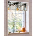 thumbnail image 4 of Valances for Windows Thanksgiving Fall Pumpkin Bird Black Buffalo Plaid Rod Pocket Cafe Window Treatments Valance Curtains for Kitchen Bathroom Laundry Basement Windows 60"x14", 4 of 6
