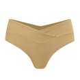 thumbnail image 4 of TMOYZQ Women's Thong Bikini Bottoms Cross Front High Cut V Cheeky Brazilian Swimsuit Bottom Tummy Control High Waisted Bathing Suit Swim Bottoms Beach Swimwear, 4 of 5