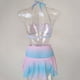 thumbnail image 5 of Mermaid Shell Color degradado Falda de cintura alta Traje de baño Bikini Traje de baño oso de fresa  vestir, 5 of 6