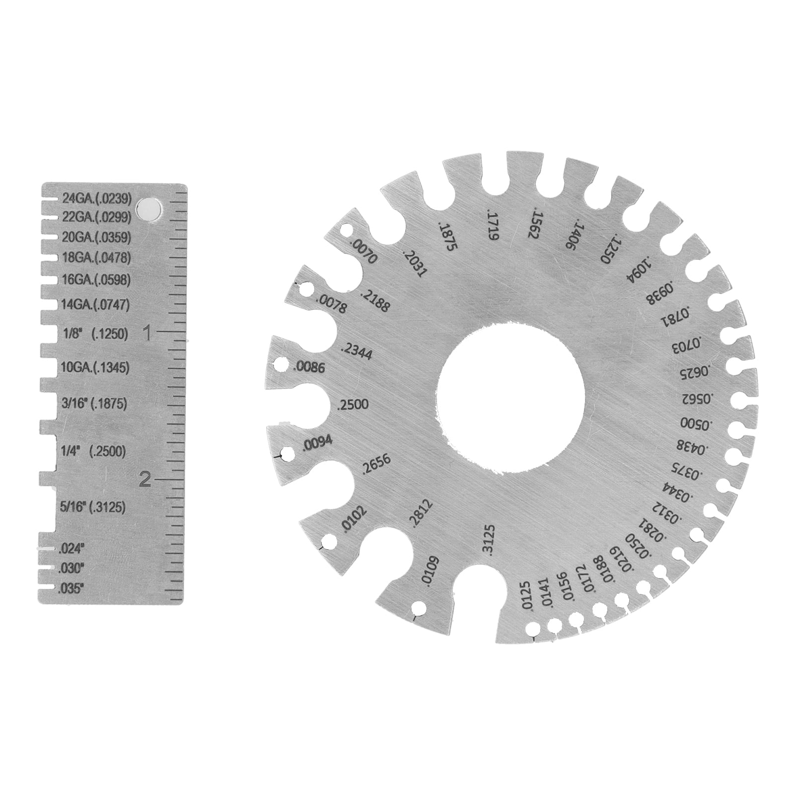Wire Gauge Measuring Tool Round Stainless Steel Diameter Ruler Gauge
