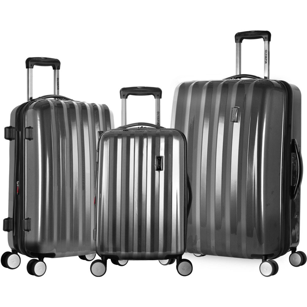 Olympia USA Olympia Titan 3 Piece Expandable Luggage Polycarbonate Hardcase Spinner Set