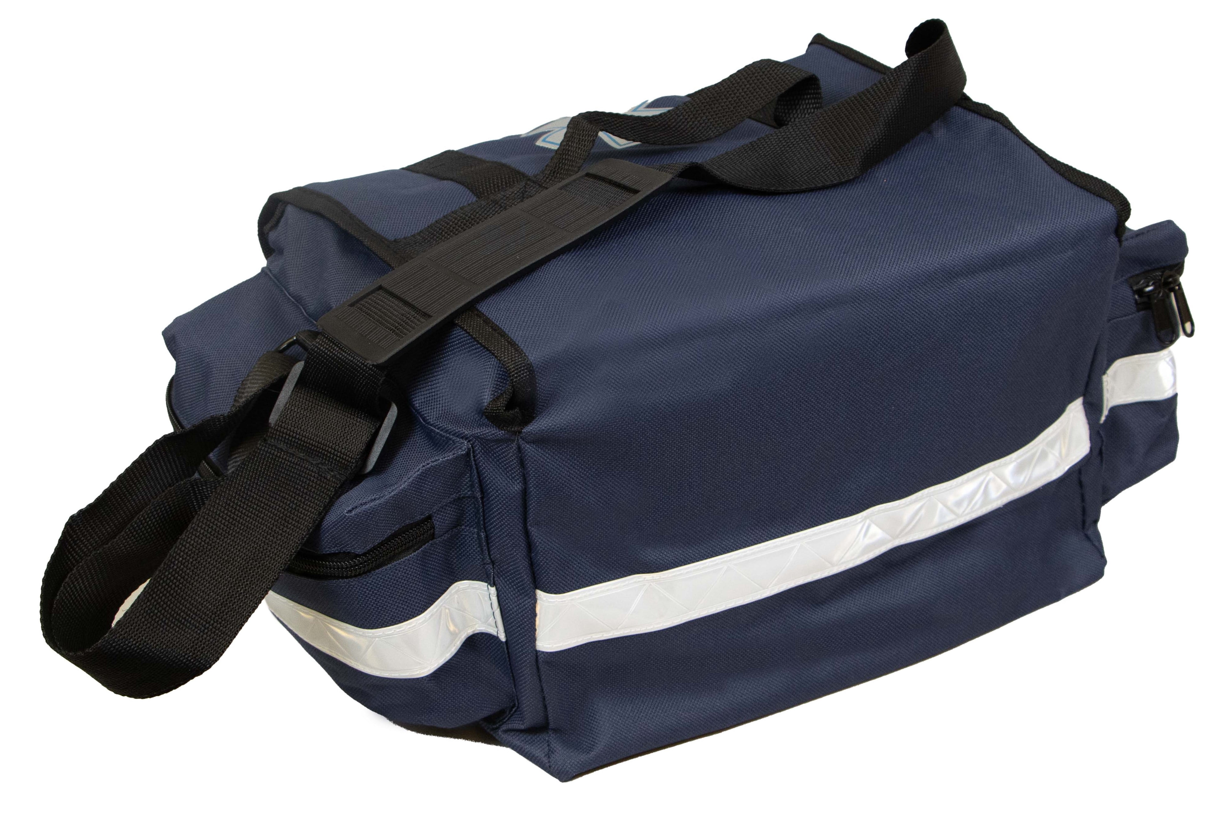 Primacare KB-RO74-BWM First Responder Bag for Trauma, Professional Multiple Compartment Kit Carrier for Emergency Medical Supplies, Blue, 16 x 12.7 x 3.3 inches