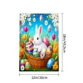 thumbnail image 4 of Amhnf Easter Bunny With Colorful Eggs In Basket Garden Flag For Home Outdoor Garden Yard Decor 12x18 inch, 4 of 5