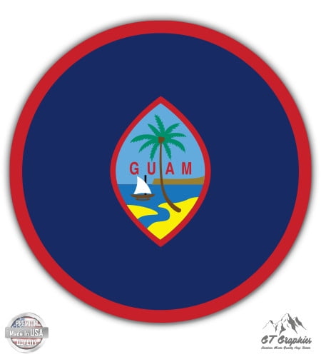 Sticker of Guam Map Flag for Bumper Travel Laptop Tablet Suitcase Hollidays